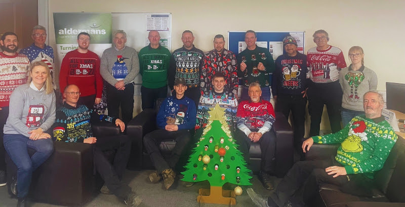 Some of the Aldermans team on Christmas jumper day 2024.